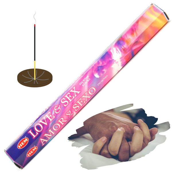 HEM Love & Sex Räucherstäbchen, 20 Sticks, 23cm, Brenndauer 40min