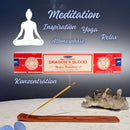 Satya Nag Champa Dragon's Blood, Drachenblut Räucherstäbchen, 12 Sticks, 22cm, Brenndauer 45min
