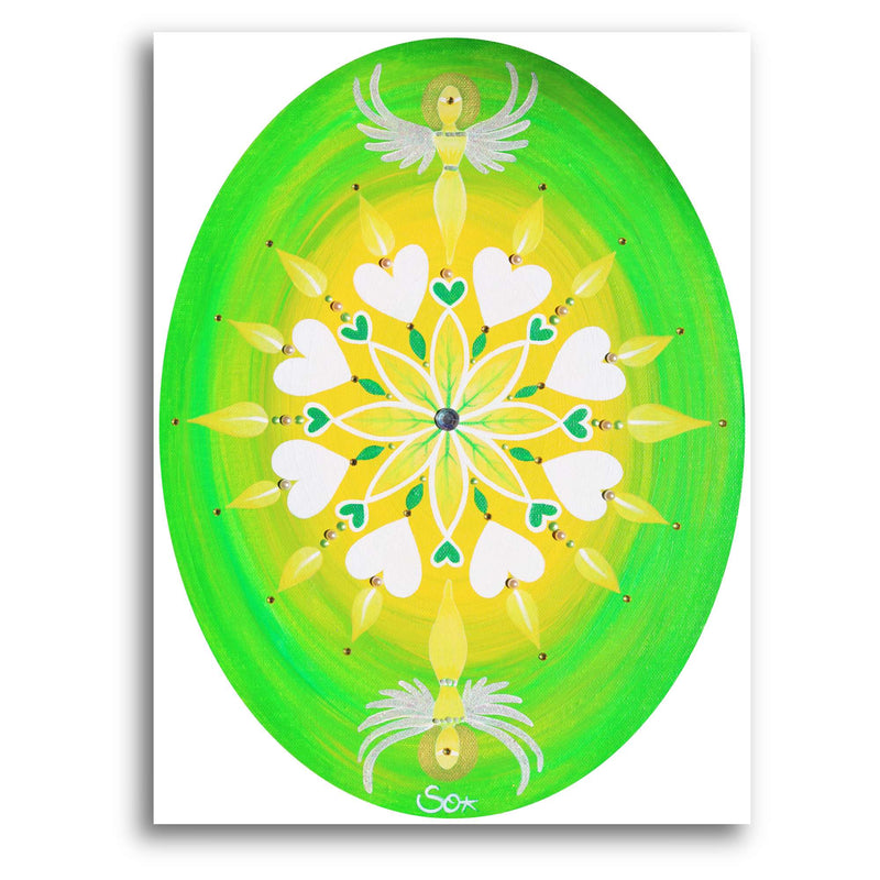 Engelbild: Mandala der FrühlingsEngel - Kunstdruck