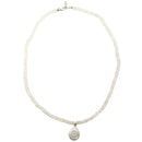 Mondsteinkette Collier (Regenbogenmondstein), 925 Silber (50 cm)