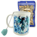 Set: Memento Protego Tee + Erzengel Michael Tasse für Schutz und Stärke (inkl. Aquamarin Teesieb )