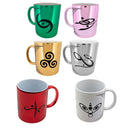 6er Set: Keramik Energietassen: Aura, Liebe, Schutz, Fülle, Reinigung und Kraft