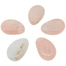 Rosenquarz Anhänger mit Bohrung (3 cm)