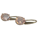 Rosenquarz Ohrhänger Diamantenschliff 925 Silber