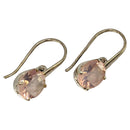 Rosenquarz Ohrhänger Diamantenschliff 925 Silber