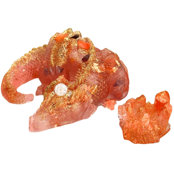 Amara Orgonit Feuerdrache mit dem Feuerherzkristall