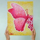 Kraftbild: Rosenschmetterling - Kunstdruck