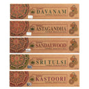 Set: Räucherstäbchen Goloka Natural Serie 5er Set, 60 Sticks, 20cm, Brenndauer 40min