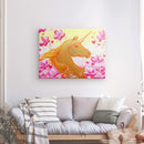 Einhornbild: Zauberhaftes FrühlingsEinhorn - Kunstdruck