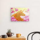 Einhornbild: Zauberhaftes FrühlingsEinhorn - Kunstdruck