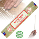 Satya White Sage, Weißer Salbei Räucherstäbchen, 12 Sticks, 20cm, Brenndauer 45min