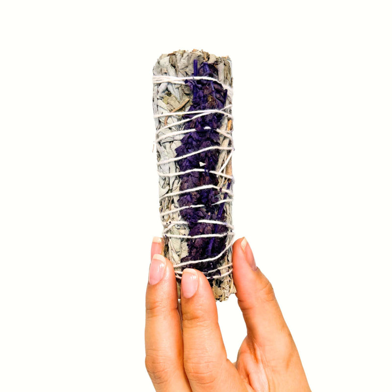 Smudge Stick: Weißer Salbei & Lavendel gebündelt 30g