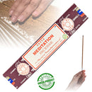 Satya Meditation Räucherstäbchen 15g, 12 Sticks, 20cm, Brenndauer 45min