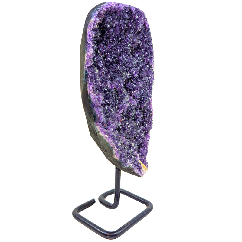 Amethyst Geode auf Metallständer (13 x 27 cm), 2,15 kg