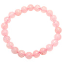 Armband mit Rosenquarz-Perlen (Ø 8 mm)