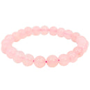 Armband mit Rosenquarz-Perlen (Ø 8 mm)