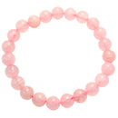 Armband mit Rosenquarz-Perlen (Ø 8 mm)