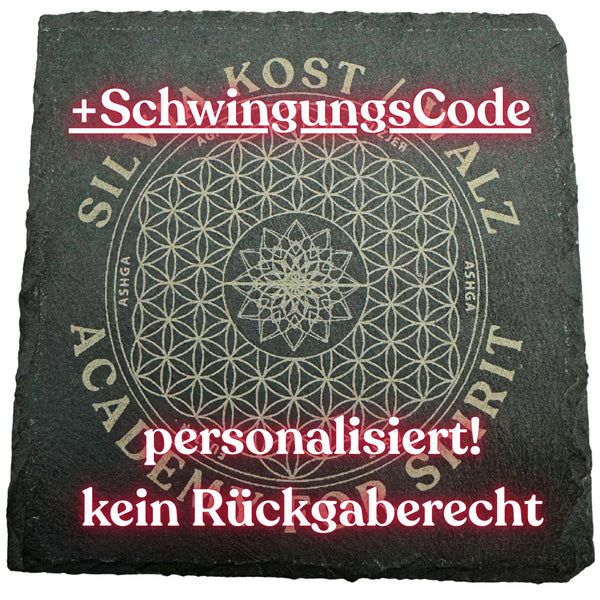 Energie Untersetzer 10cm x 10cm + Schwingungscode