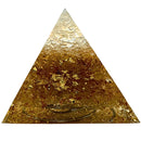 Große Orgonit Sonnenpyramide mit Silberspirale