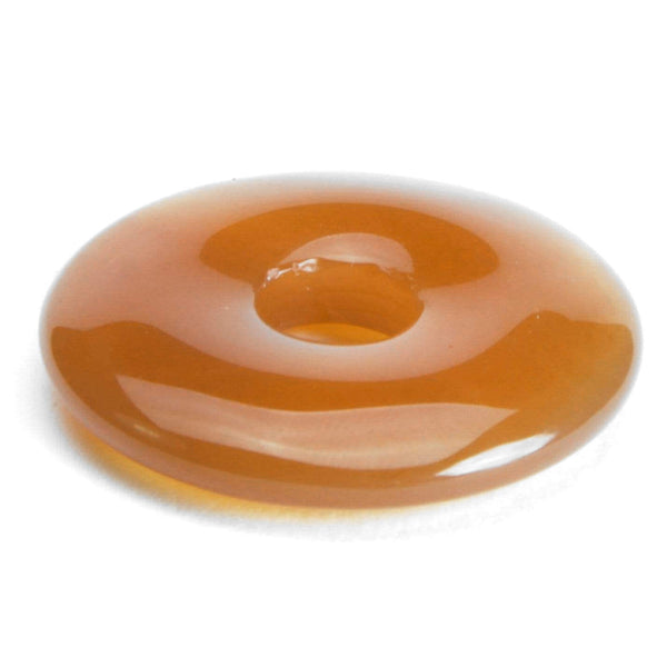 Carnelian donut for necklace (Ø 3cm)