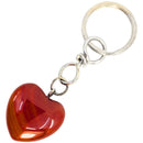 Schlüsselanhänger Karneol Herz, rot (3 cm)