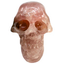 Kristallschädel Rosenquarz mit Kissen