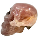 Kristallschädel Rosenquarz mit Kissen