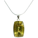 Lemon Quarz Anhänger, Sterlingsilber 925
