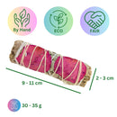 Smudge Stick: Weißer Salbei & Rosenblätter gebündelt 30 g