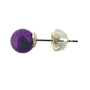 Amethyst Ohrstecker, Sterlingsilber 925 (Ø 6 mm)