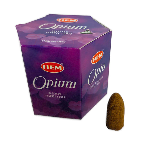 Conos de incienso de reflujo HEM Opium, 40 conos
