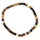 Achat-Perlen Natur Edelstein Armband (Ø 4 mm)