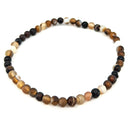 Achat-Perlen Natur Edelstein Armband (Ø 4 mm)