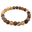 Achat-Perlen Natur Edelstein Armband (Ø 8 mm)