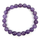 Amethyst-Perlen Edelstein Armband (Ø 8mm)