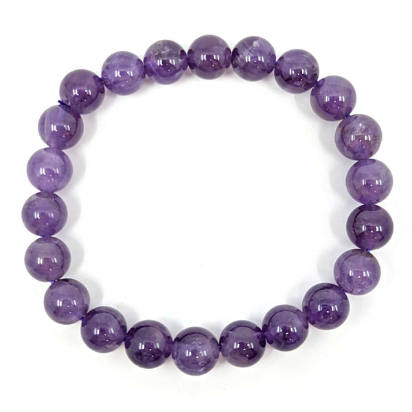 Amethyst Beads Gemstone Bracelet (Ø 8mm)