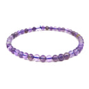 Amethyst-Perlen Edelstein Armband (Ø 4 mm)