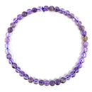 Amethyst-Perlen Edelstein Armband (Ø 4 mm)
