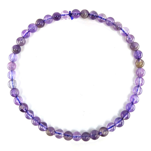 Amethyst-Perlen Edelstein Armband (Ø 4 mm)