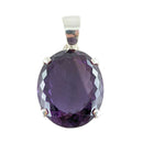 Amethyst Anhänger Facettiert 925 Silber Fassung