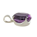 Amethyst Anhänger Facettiert 925 Silber Fassung
