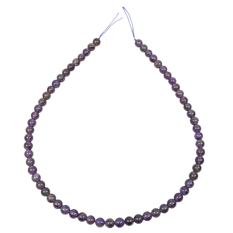 Perle di pietre preziose di ametista con foro, 10 pezzi (Ø 6 mm)