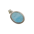 Aquamarin Kettenanhänger, Sterlingsilber 925 (4x2cm)