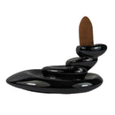 Backflow-Räucherkegelhalter Kleine Kiesel Schwarz