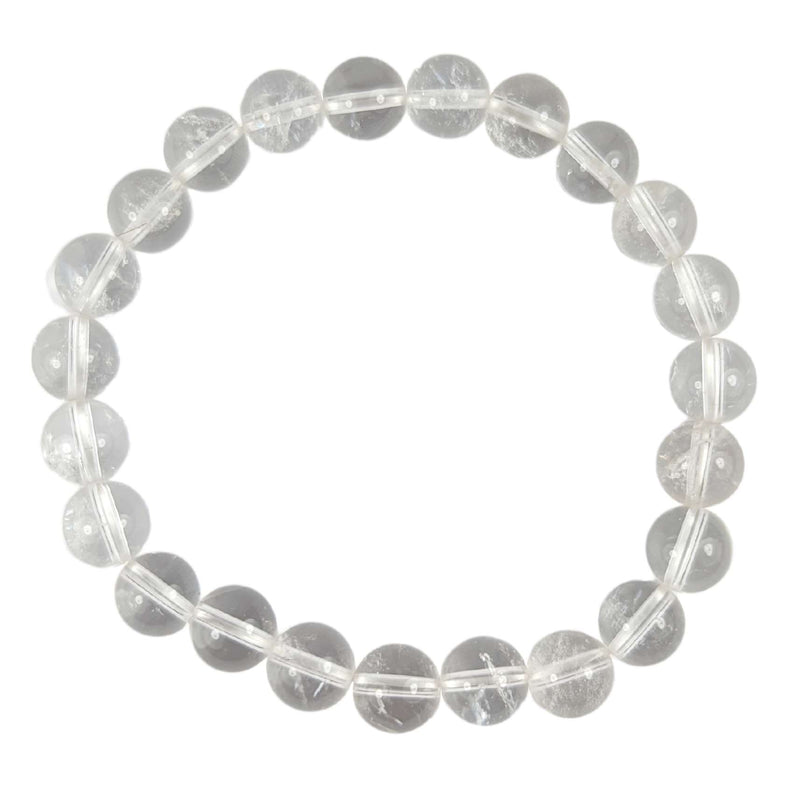 Bergkristall-Perlen Armband Groß (Ø 8mm)