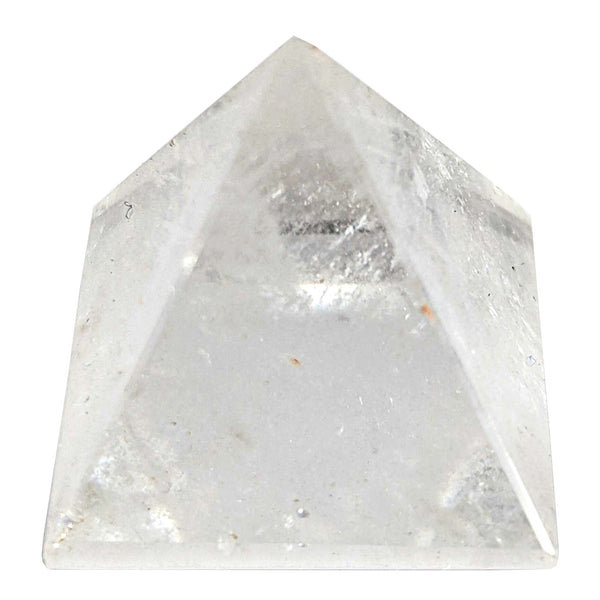 Pirámide de piedras preciosas de cristal de roca (3x3cm)