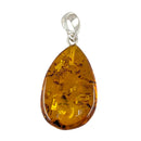 Bernstein Tropfen Anhänger 925 Silber