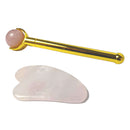 Chi Massageroller mit Gua Sha, Rosenquarz, Sinnlichkeit