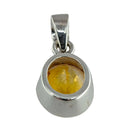 Citrin Anhänger Facettiert 925 Silber Fassung