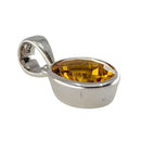 Citrin Anhänger Facettiert 925 Silber Fassung